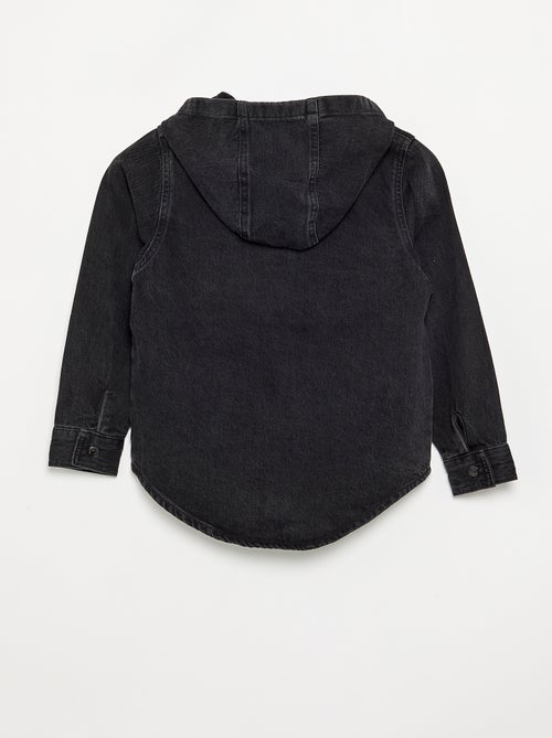 Denim overhemd met capuchon - Kiabi