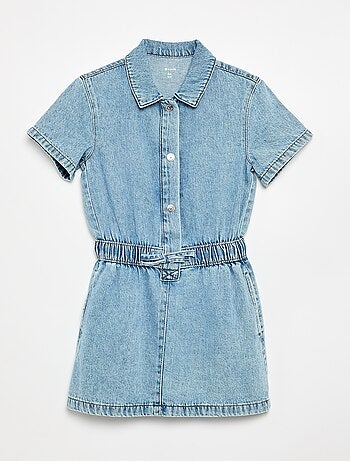 Denim overhemdjurk