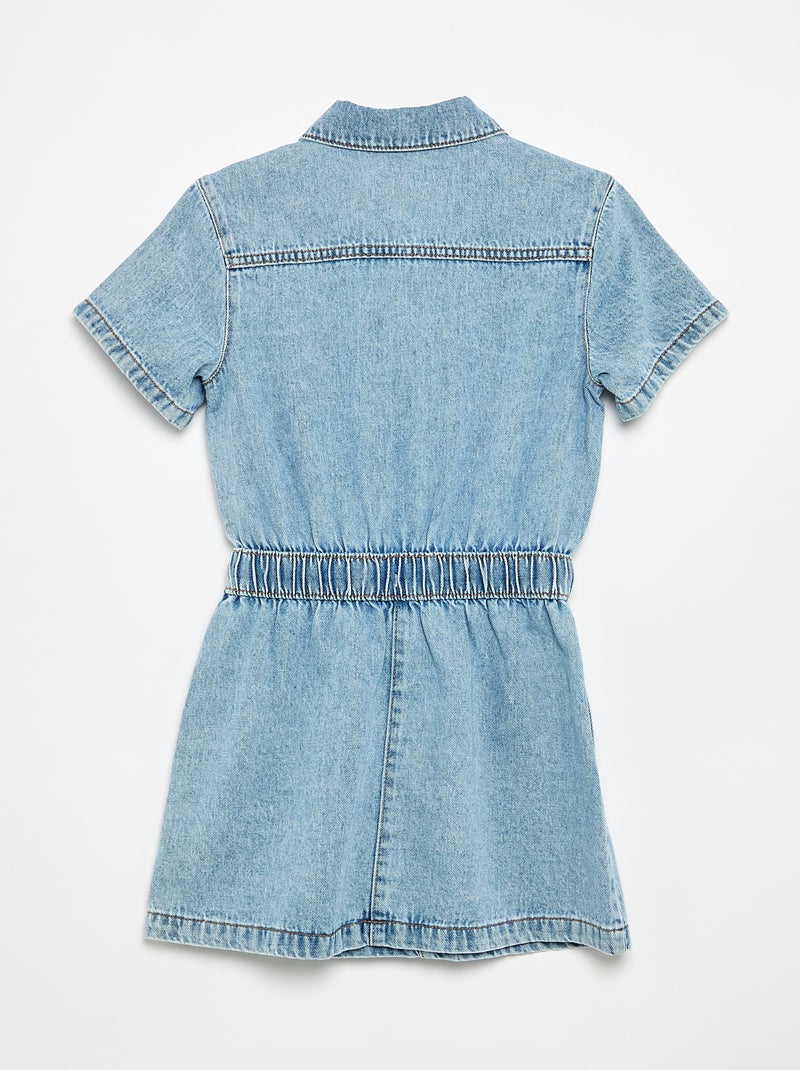 Denim overhemdjurk Blauw - Kiabi