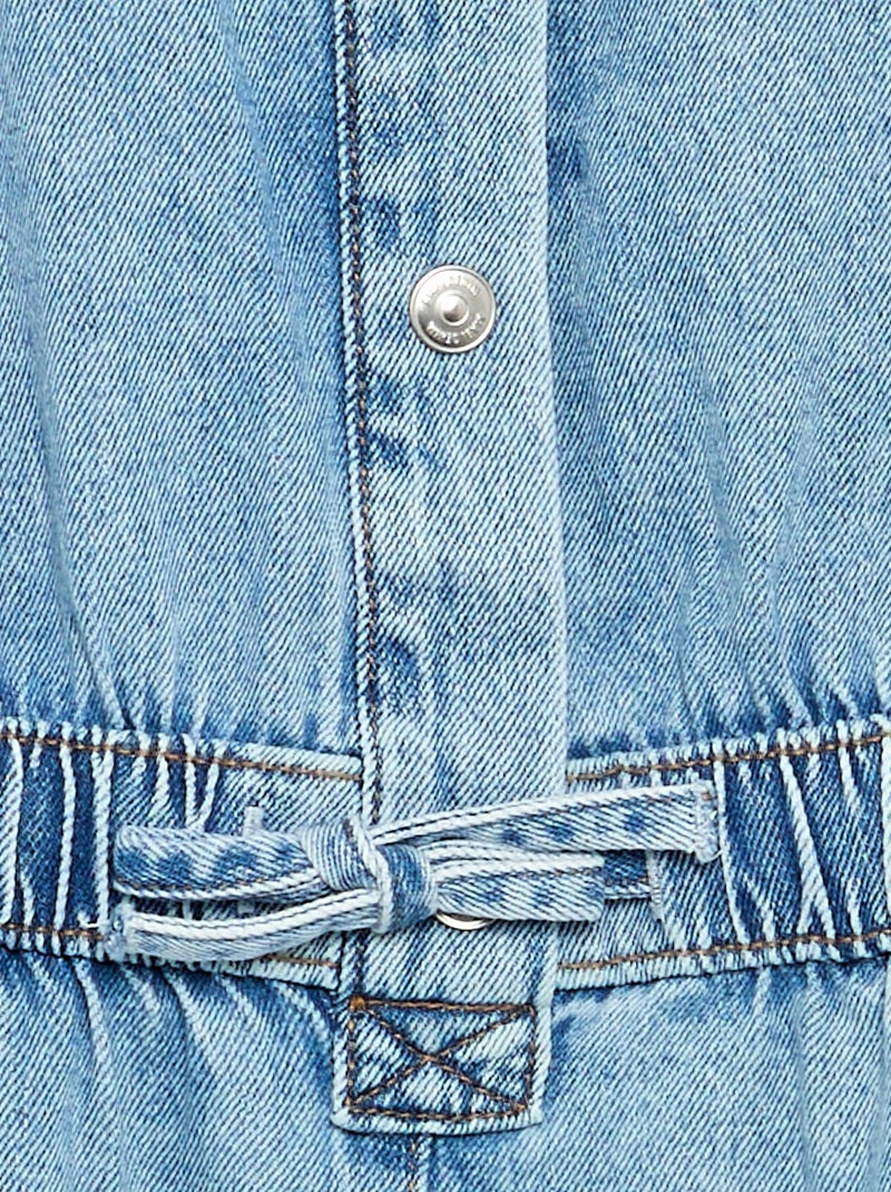 Denim overhemdjurk Blauw - Kiabi