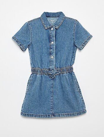 Denim overhemdjurk