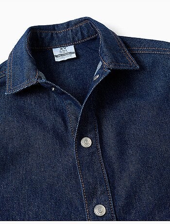 Denim overshirt met voorzakken