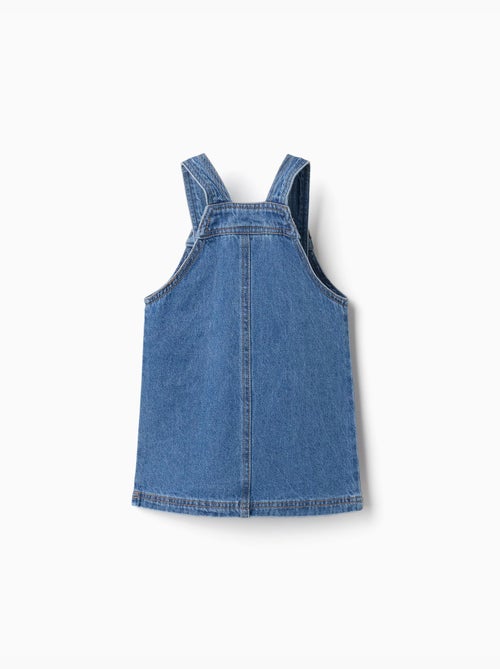 Denim pinafore jurk met minnie borduursel - Kiabi