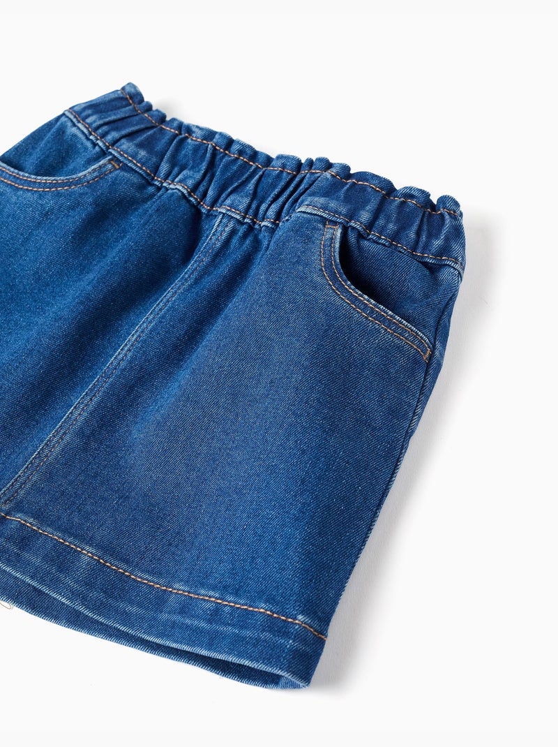 Denim rok met 4 zakken Blauw Blauw - Kiabi