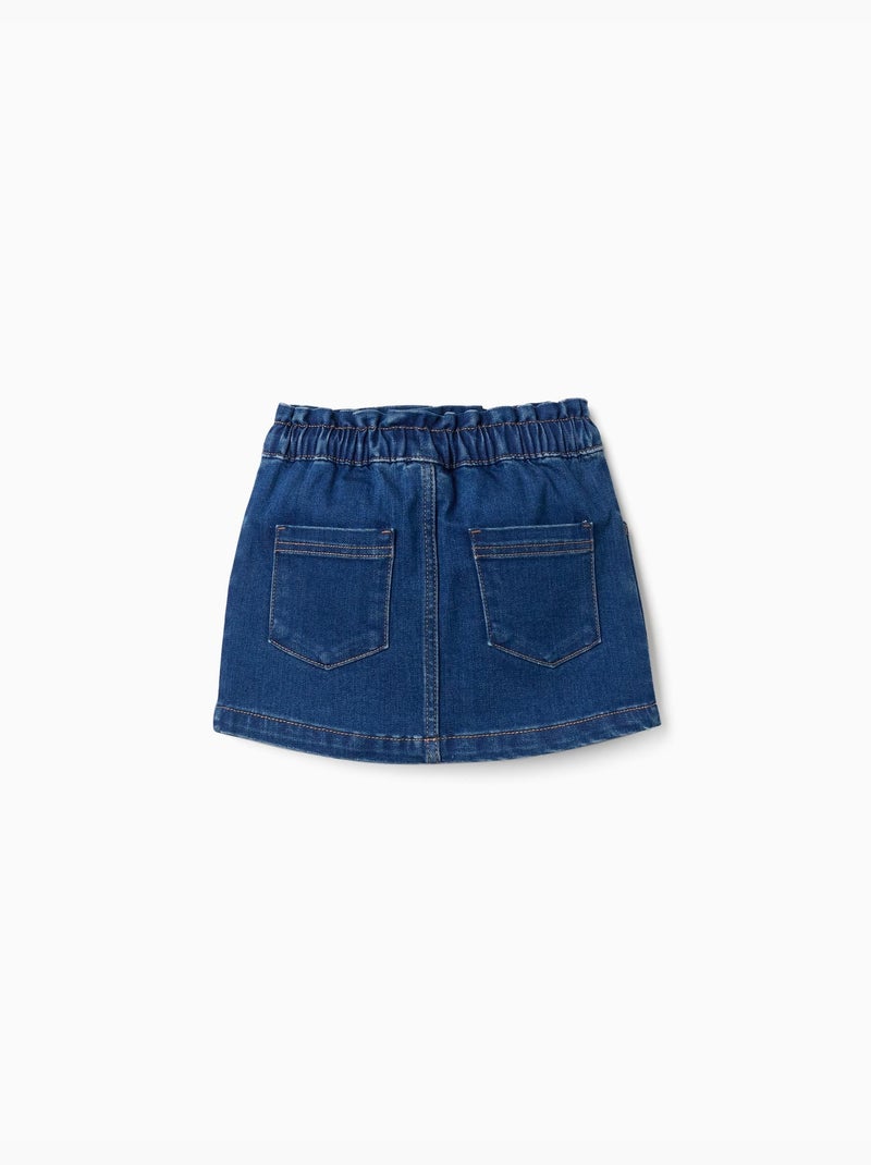 Denim rok met 4 zakken Blauw Blauw - Kiabi