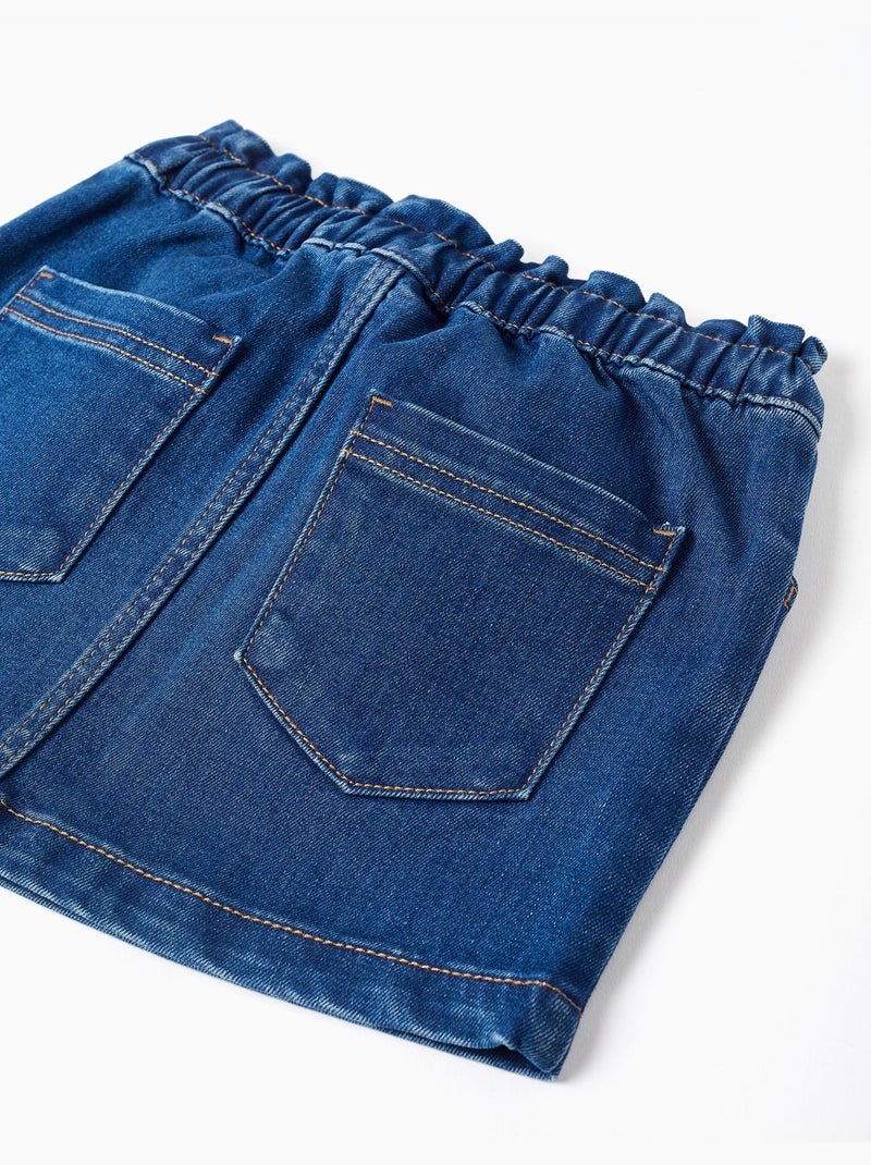 Denim rok met 4 zakken Blauw Blauw - Kiabi