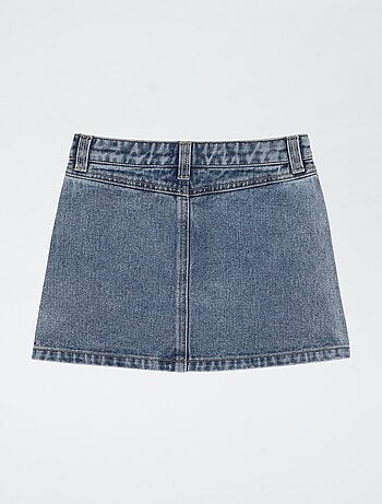 Denim rok met geborduurde 'Hello Kitty'-patches