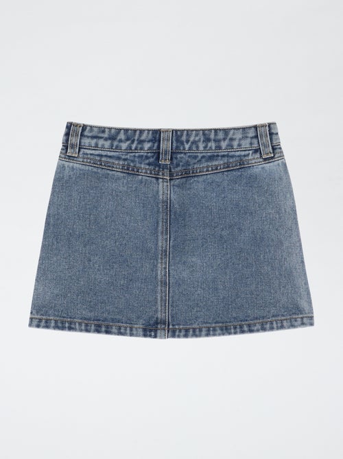 Denim rok met geborduurde 'Hello Kitty'-patches - Kiabi