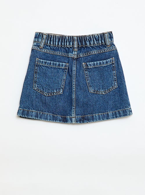 Denim rok met knopen - Kiabi