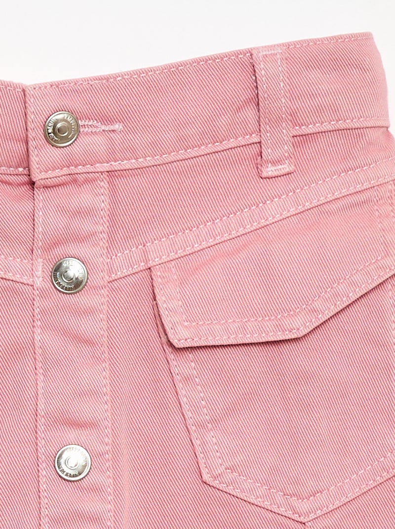 Denim rok met knopen Rose - Kiabi