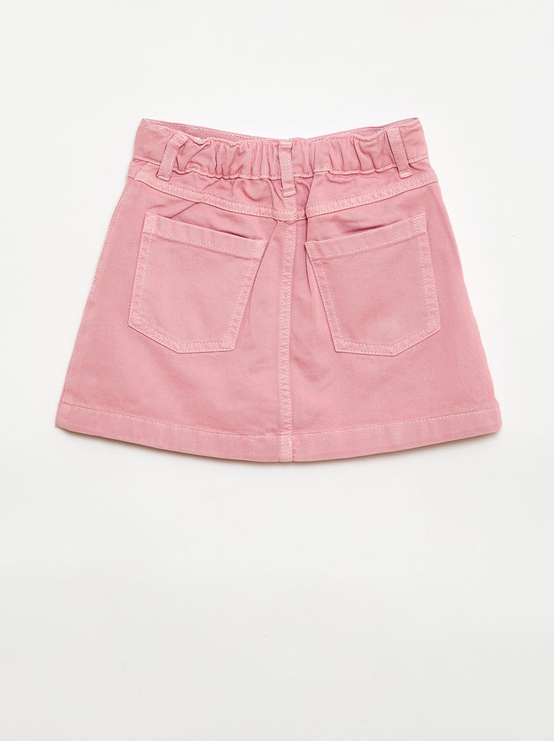 Denim rok met knopen Rose - Kiabi