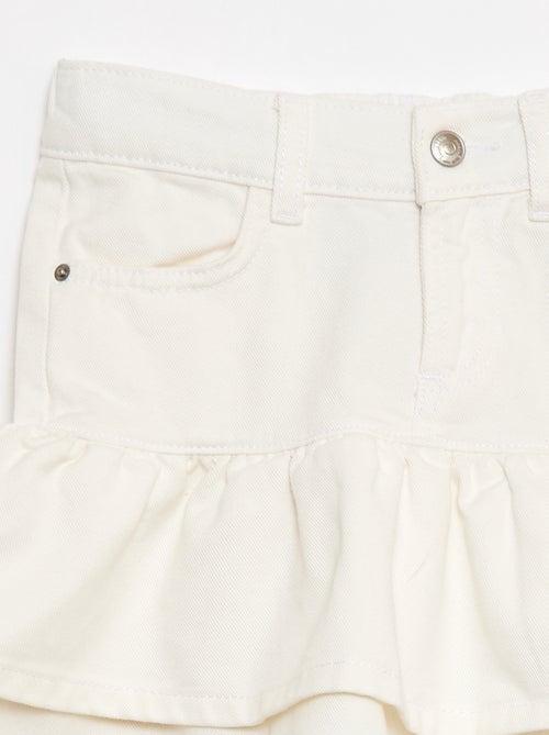 Denim rok met volants - Kiabi