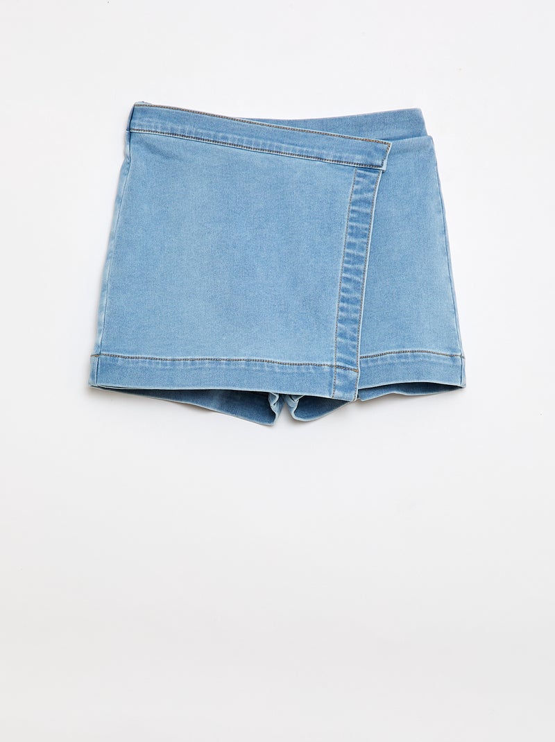 Denim rokje-short Blauw - Kiabi
