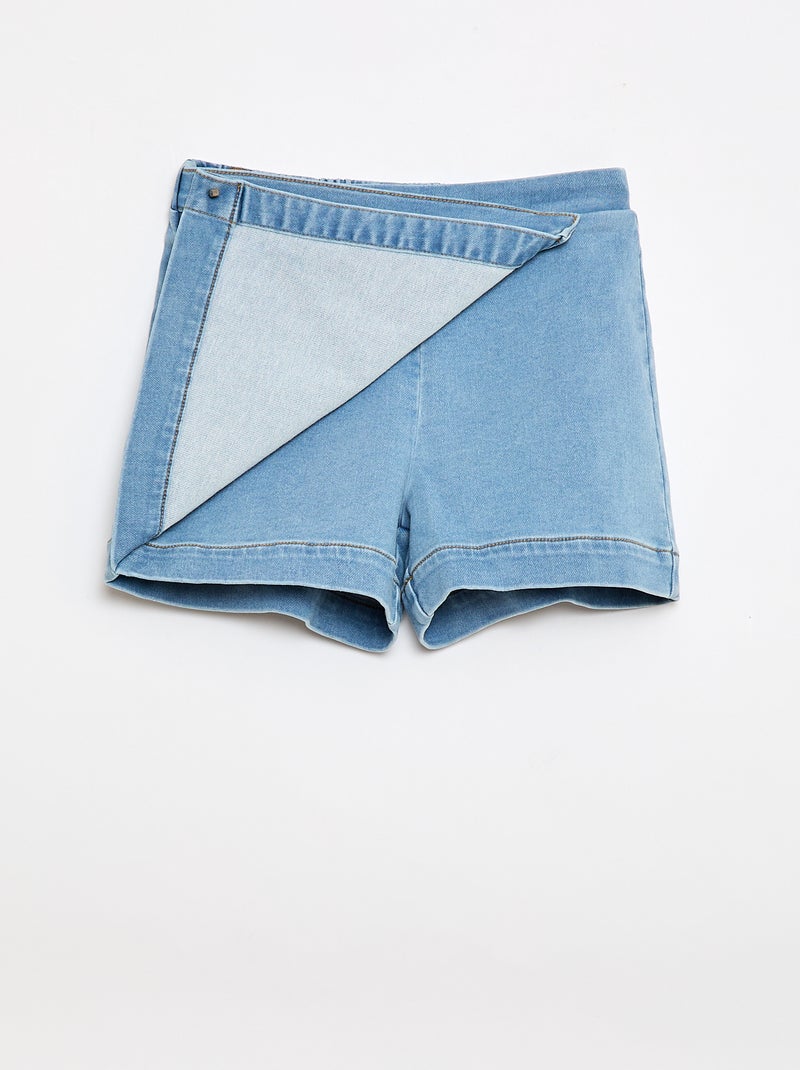 Denim rokje-short Blauw - Kiabi