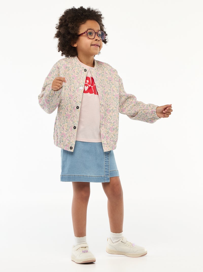 Denim rokje-short Blauw - Kiabi