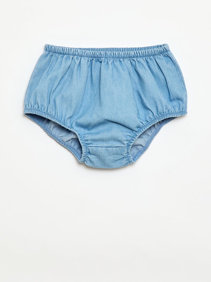 Denim set jurk + broekje Blauw - Kiabi