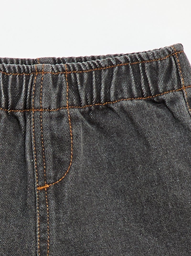 Denim short Grijs - Kiabi