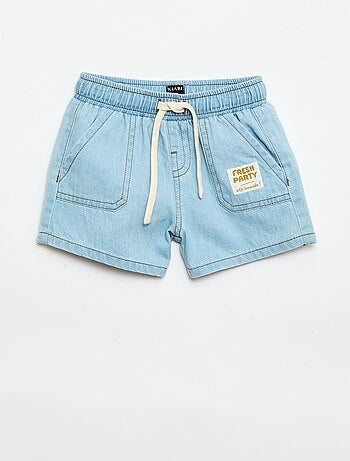 Denim short met 2 grote zakken