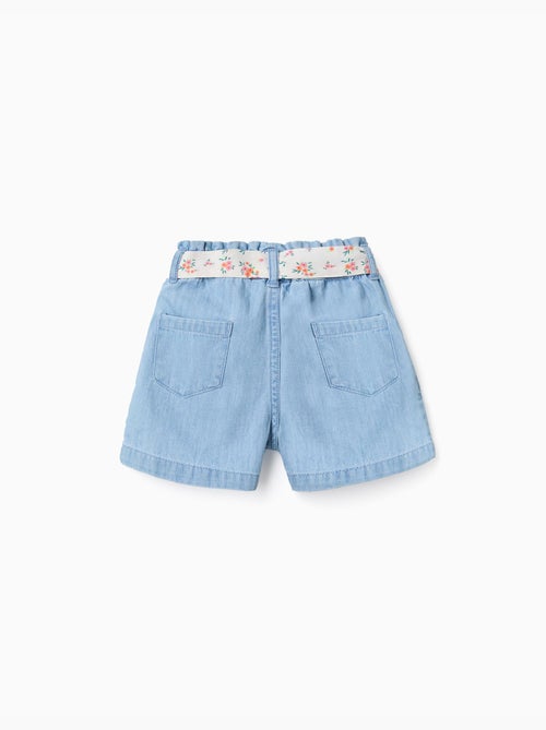 Denim short met bloemenriem - Kiabi Denim short met bloemenriem - Kiabi