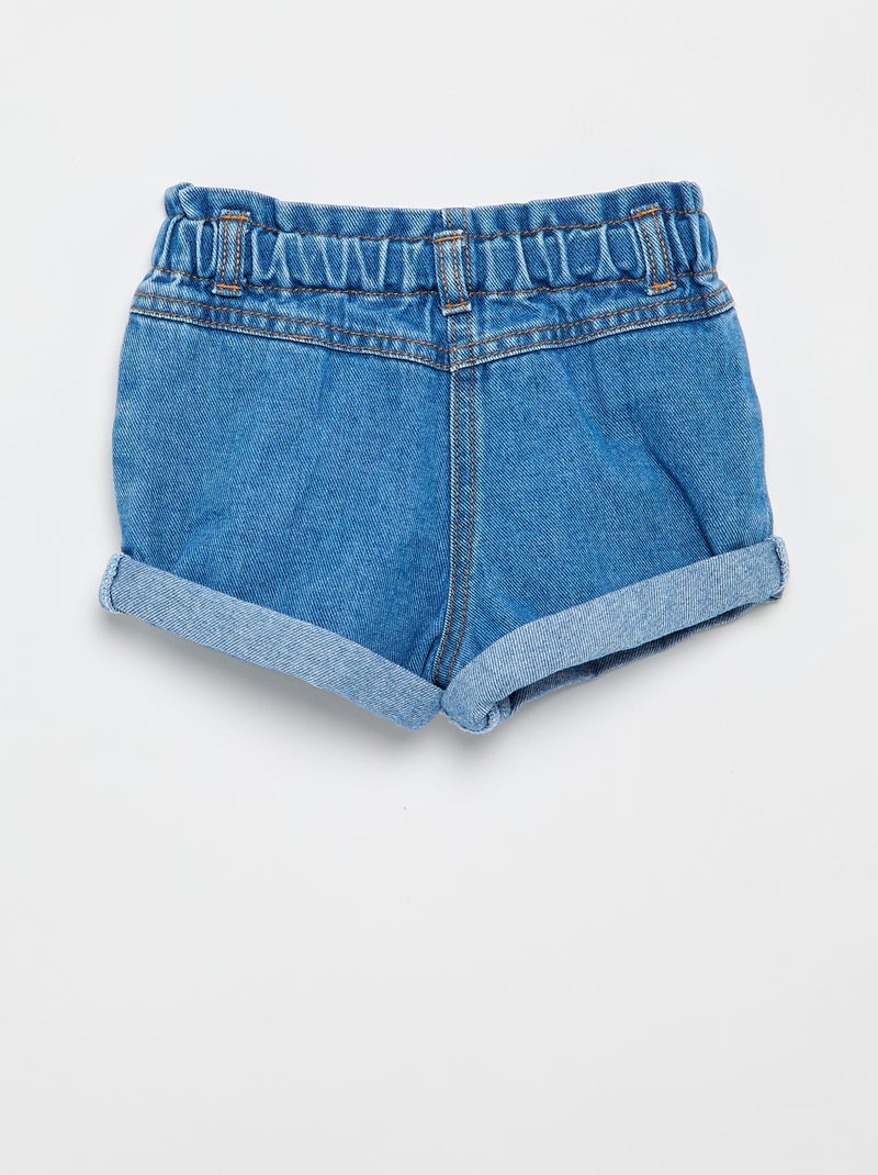 Denim short met hartjesmotief Rood - Kiabi