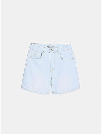 Denim short met hoge taille en wijde pijp dilvin