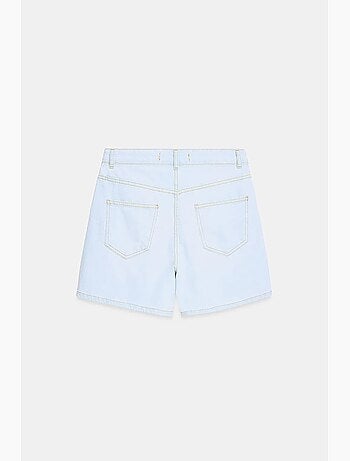 Denim short met hoge taille en wijde pijp dilvin