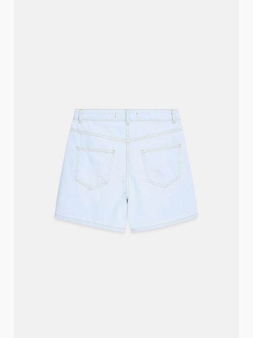 Denim short met hoge taille en wijde pijp dilvin - Kiabi Denim short met hoge taille en wijde pijp dilvin - Kiabi