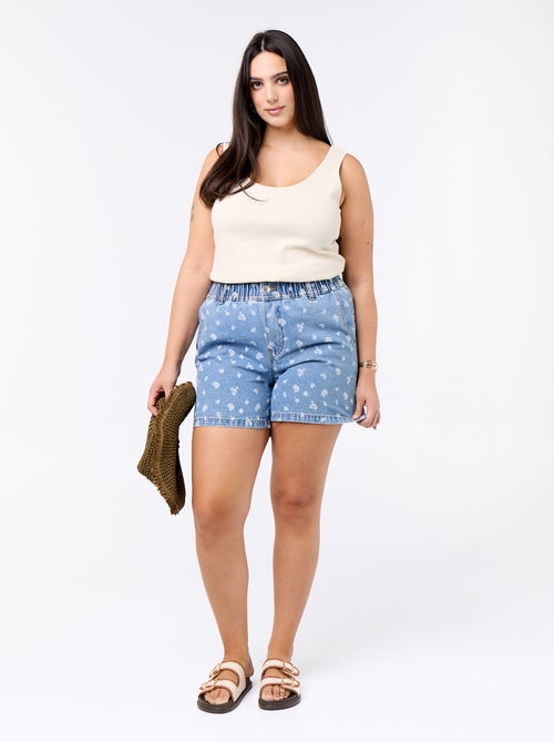 Denim short met zakken - Kiabi