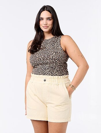 Denim short met zakken