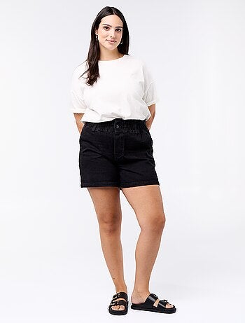 Denim short met zakken