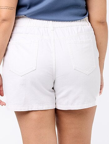 Denim short met zakken