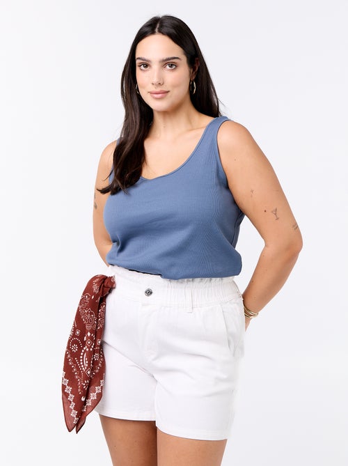 Denim short met zakken - Kiabi