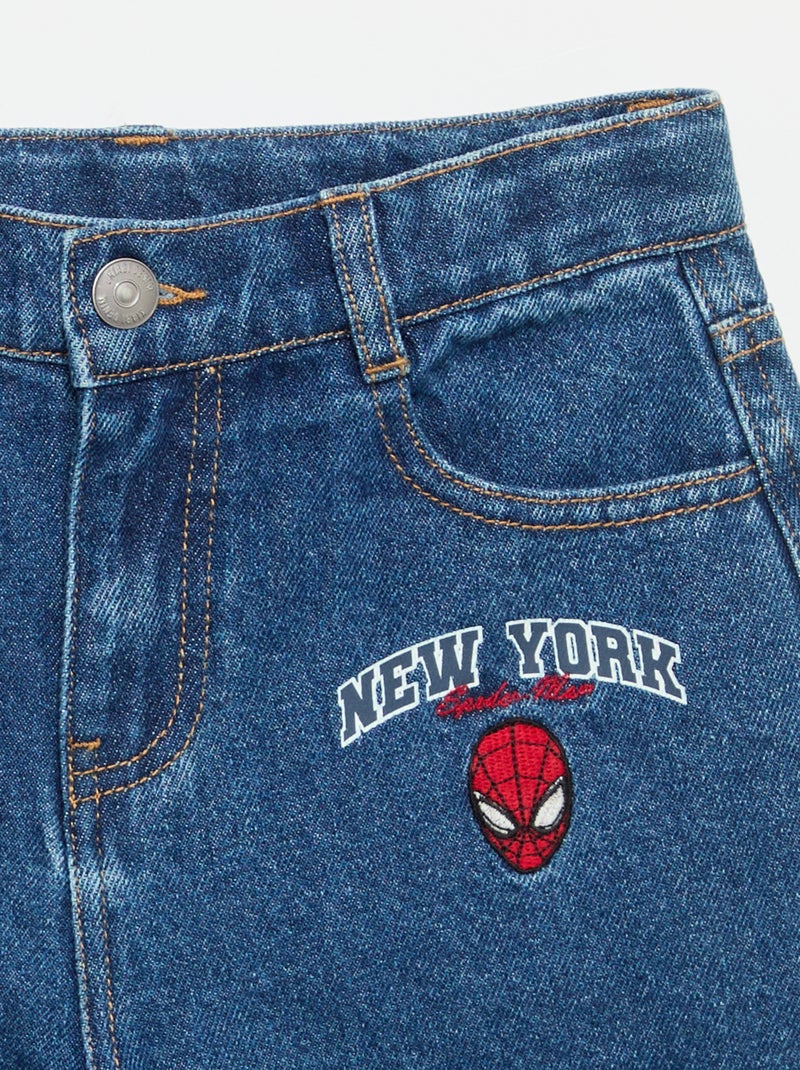 Denim short 'Spider-man' Blauw - Kiabi