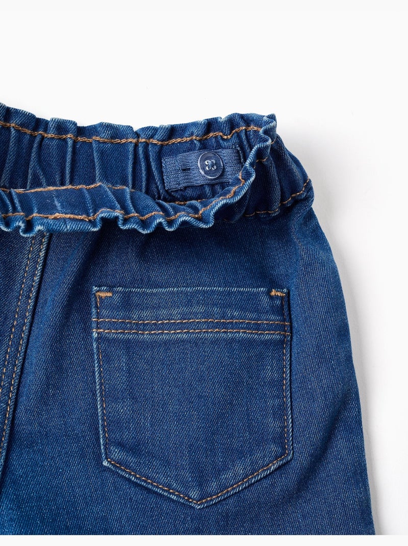 Denim shorts met paperbag tailleband Blauw Blauw - Kiabi