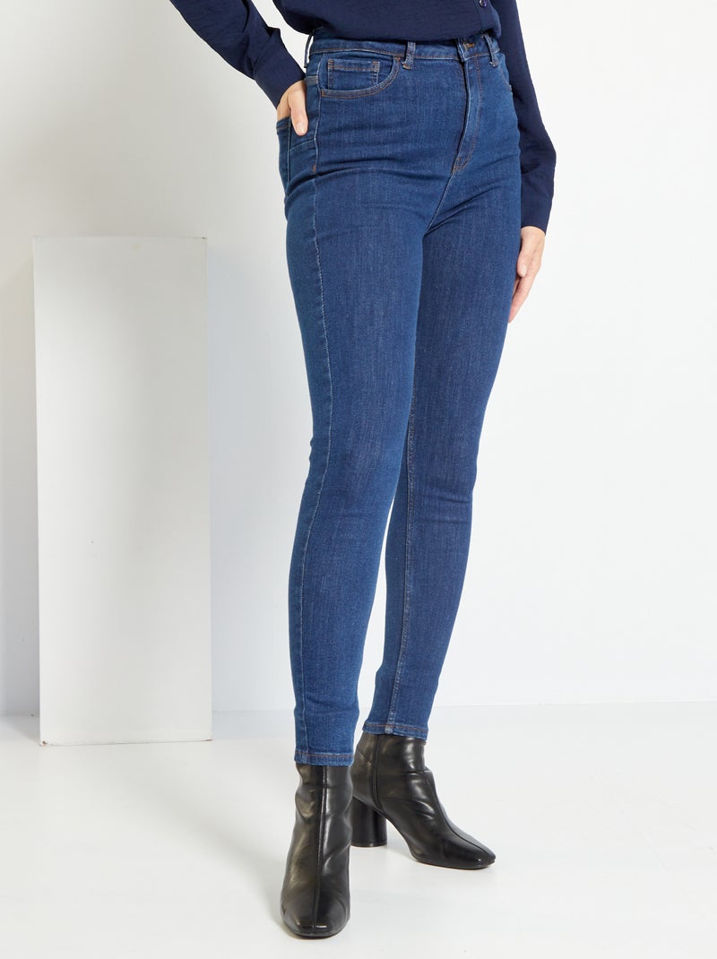 Denim skinny push-up broek BLAUW - Kiabi