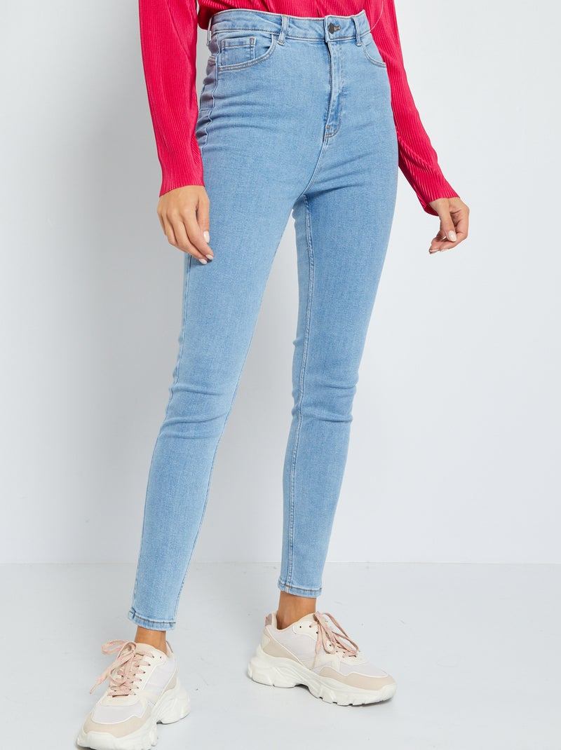 Denim skinny push-up broek BLAUW - Kiabi