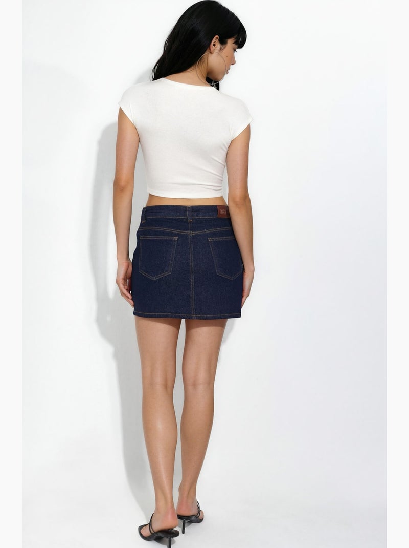 Denim skort hiccup Ultramarijnblauw - Kiabi