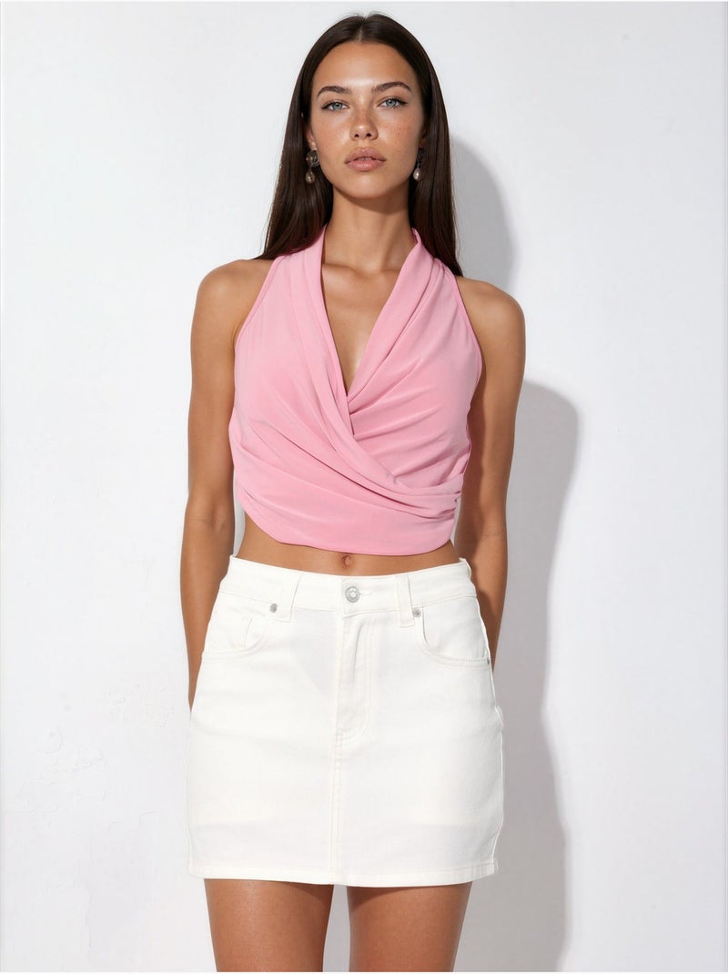 Denim skort hiccup Wit - Kiabi