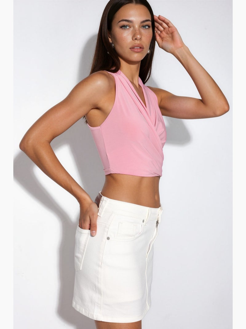 Denim skort hiccup Wit - Kiabi