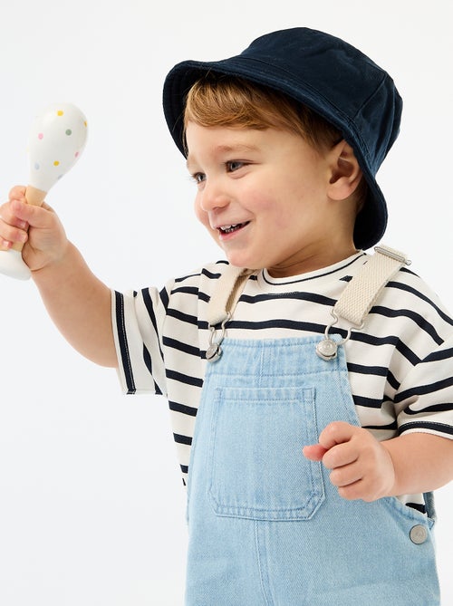 Denim tuinbroek met opgestikte zak - Kiabi