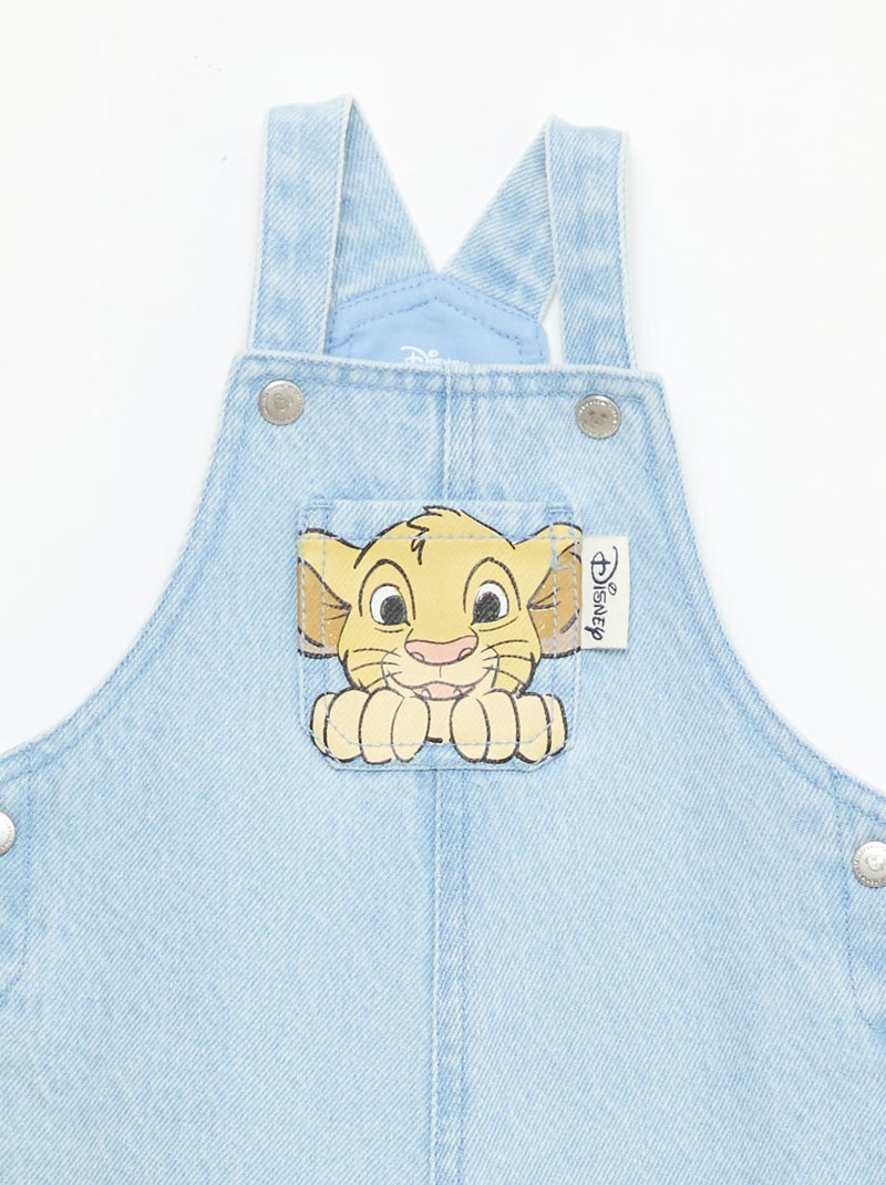 Denim tuinbroek met print 'Disney' Blauw - Kiabi