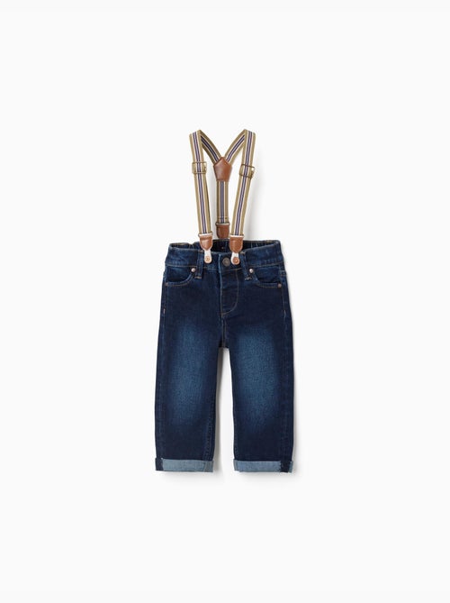 Denimbroek met afneembare bretels - Kiabi