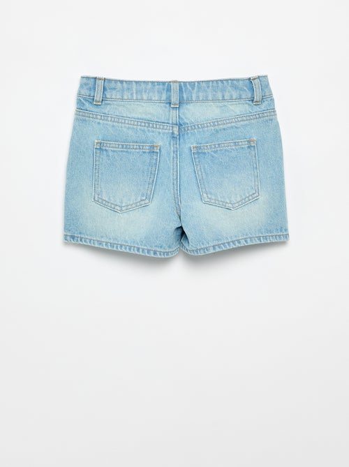 Denimshort met hoge taille - Kiabi
