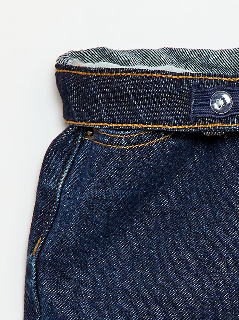Denimshort met hoge taille Blauw - Kiabi