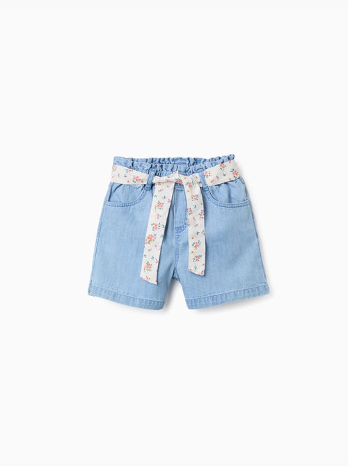 Denimshorts met bloemenriem - Kiabi Denimshorts met bloemenriem - Kiabi