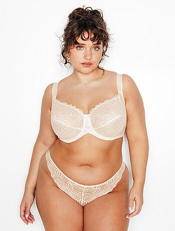 Dentelle beha bedekkend kant ecru