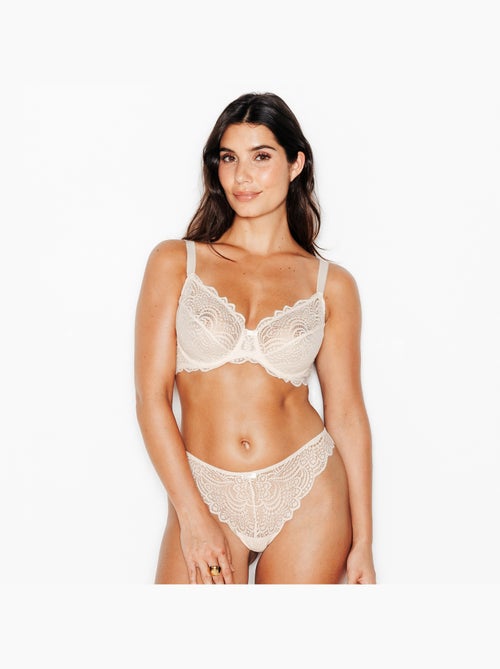 Dentelle beha bedekkend kant ecru - Kiabi