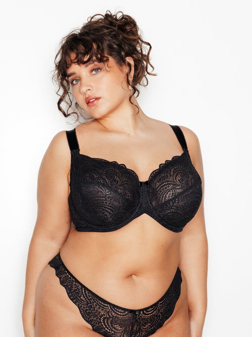 Dentelle beha bedekkend kant zwart - Kiabi