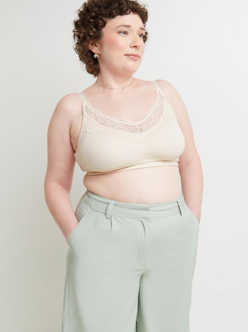 Dentelle beha postoperatieve brassière ecru - Kiabi