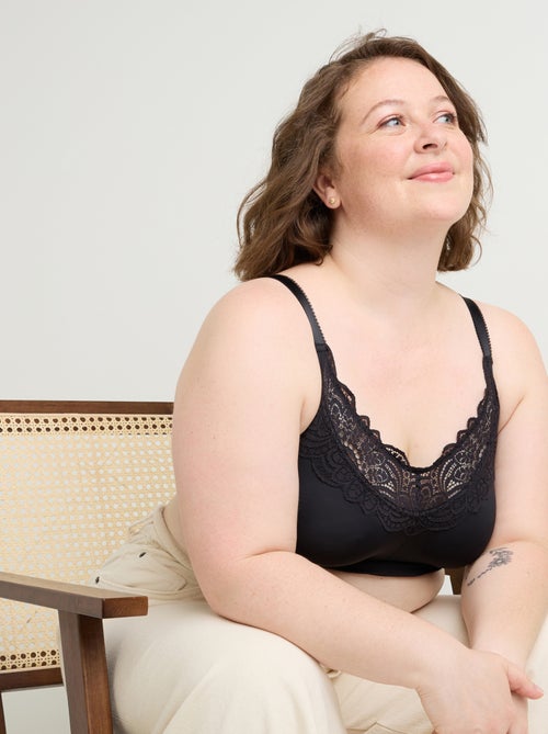 Dentelle beha postoperatieve brassière zwart - Kiabi